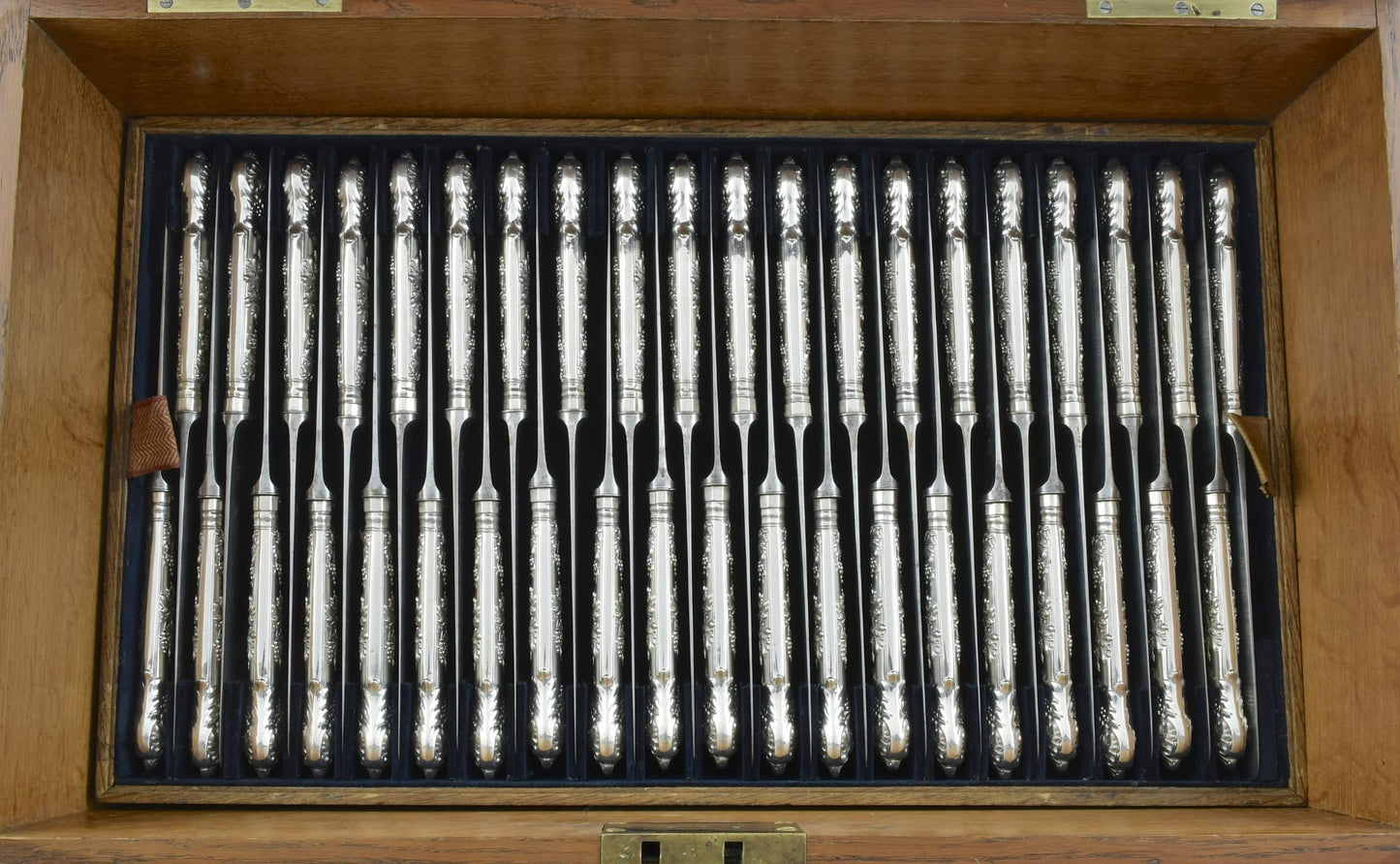 Rare and Extensive Antique Silver Vine Pattern Service for Twenty Four. Made by George Adams, London 1855