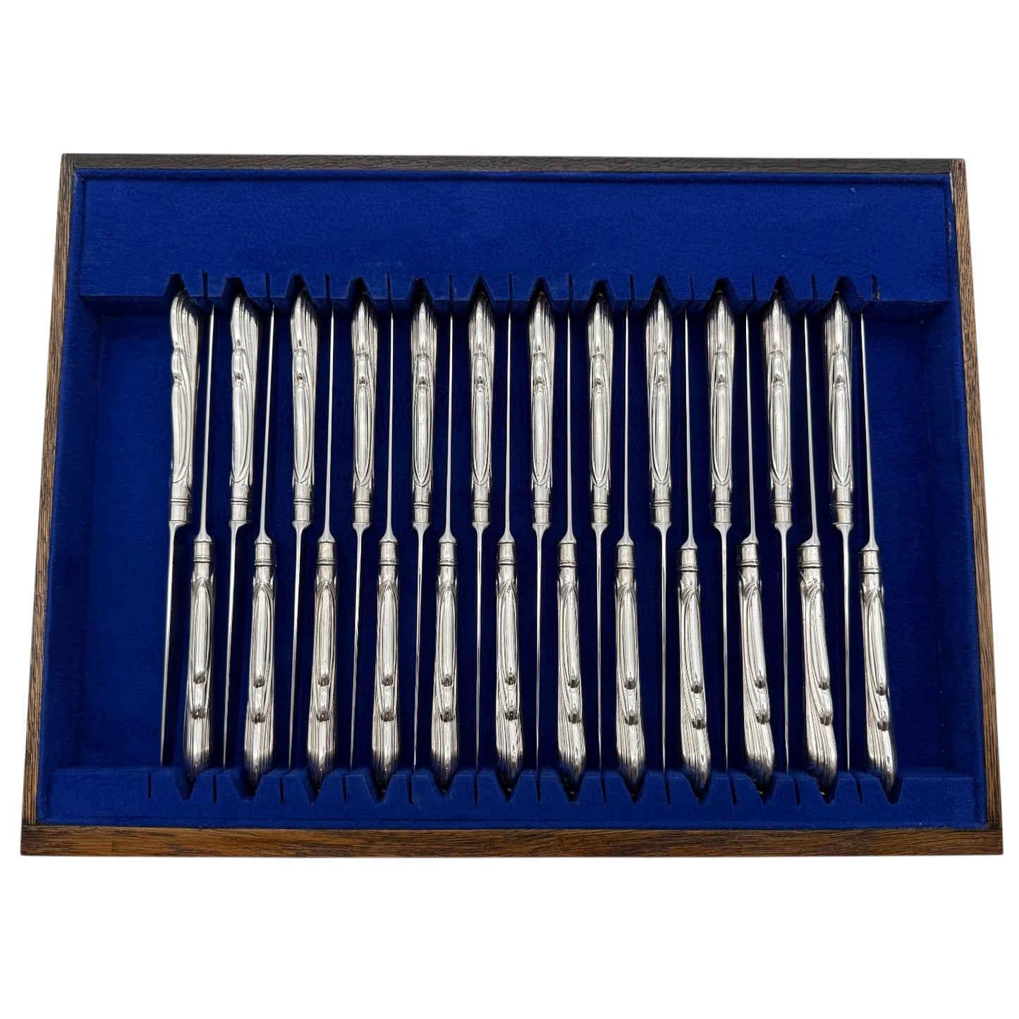 Antique Silver Lily Pattern Flatware Service for Twenty Four
