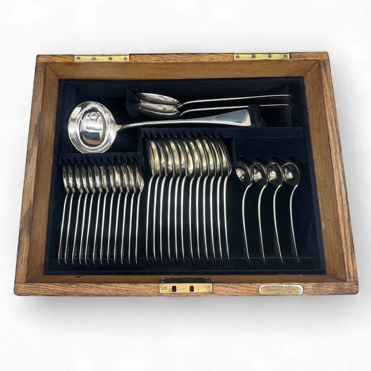 Boxed Set of Hand Forged Old English Pattern for Twelve. Made by Aldwinkle & Slater, London 1885