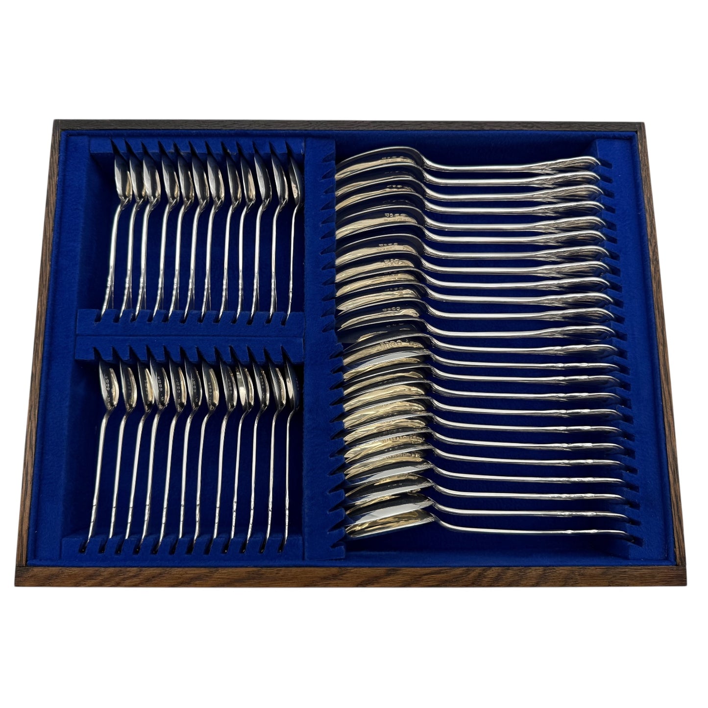 Antique Silver Lily Pattern Flatware Service for Twenty Four