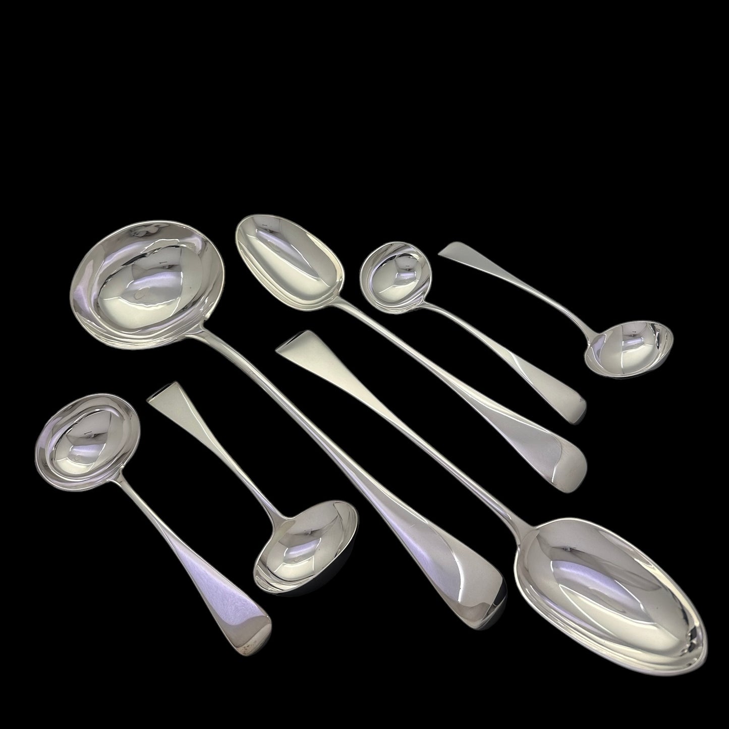 Boxed Set of Hand Forged Old English Pattern for Twelve. Made by Aldwinkle & Slater, London 1885