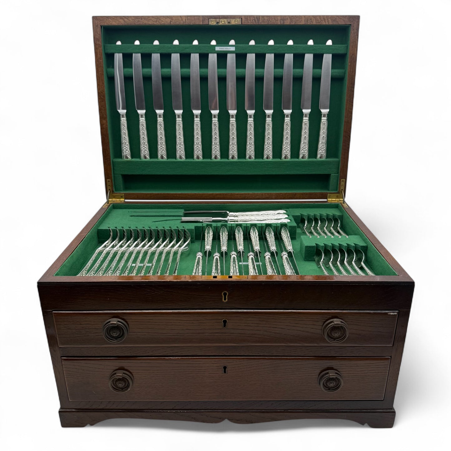 Elizabethan Pattern Flatware Service for Twelve with Fish Knives & Forks