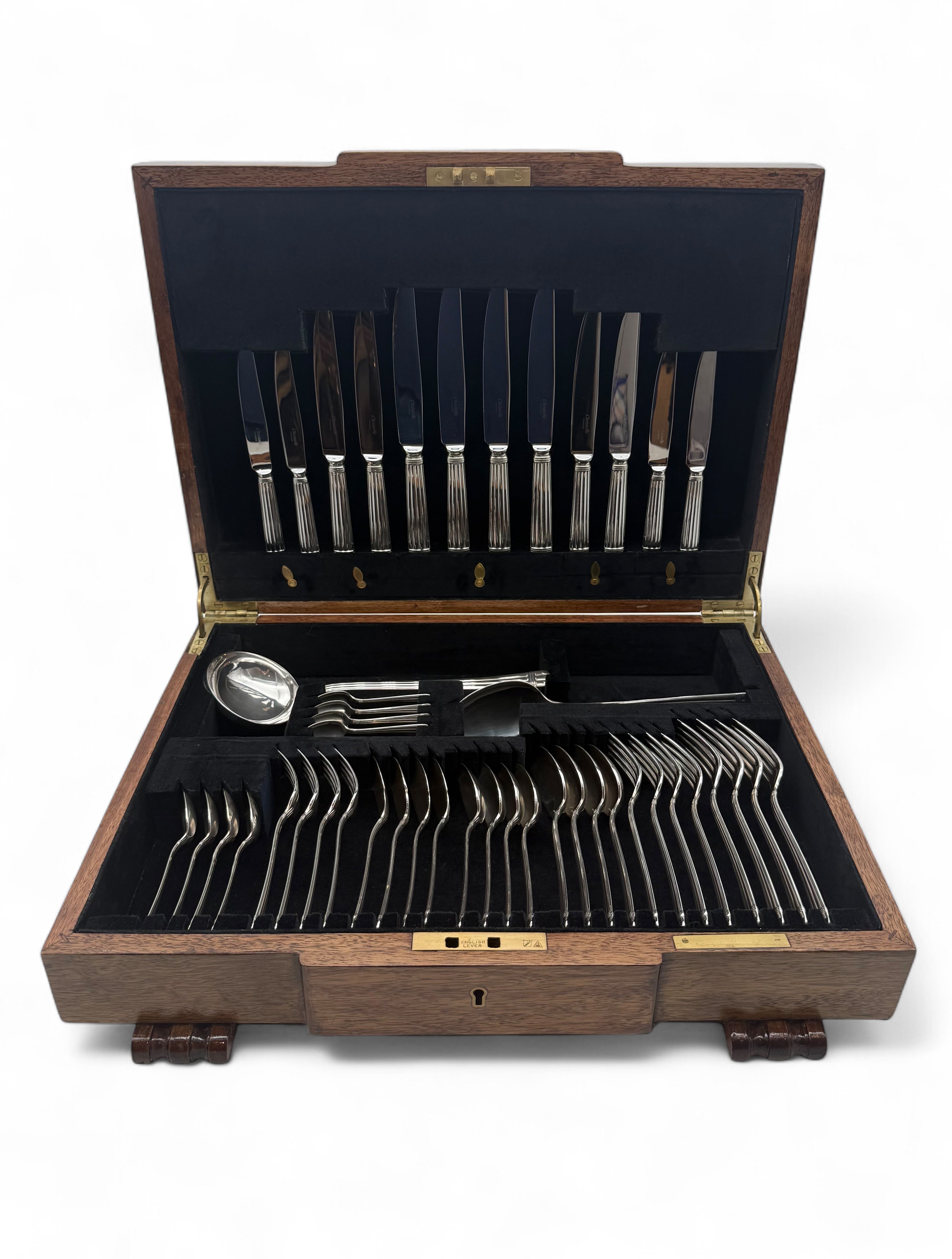 Forty-two piece Christofle Sterling Silver 'Aria' Pattern – John