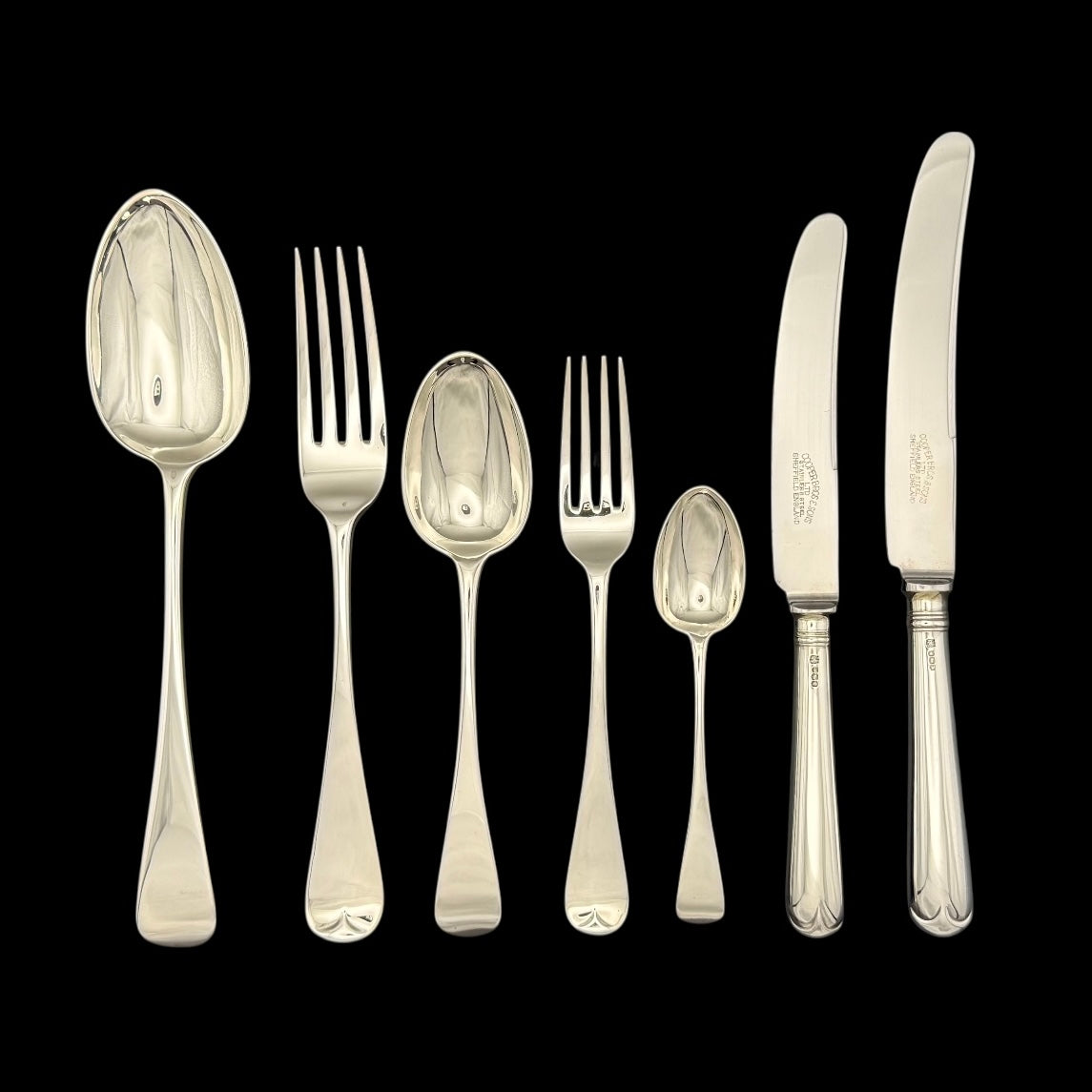 Hand Forged Old English Pattern for Twelve By John & Henry Lias, London 1871