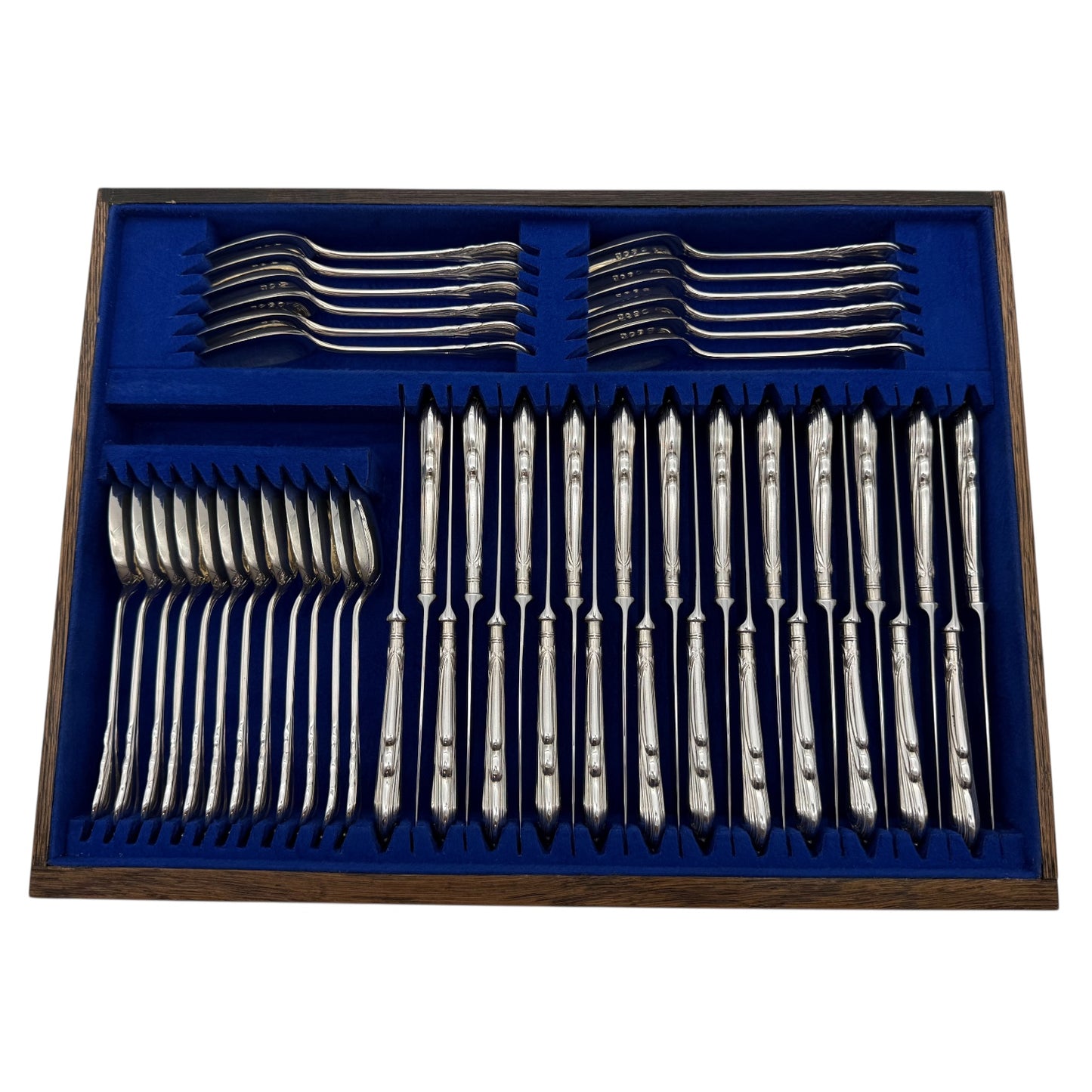 Antique Silver Lily Pattern Flatware Service for Twenty Four