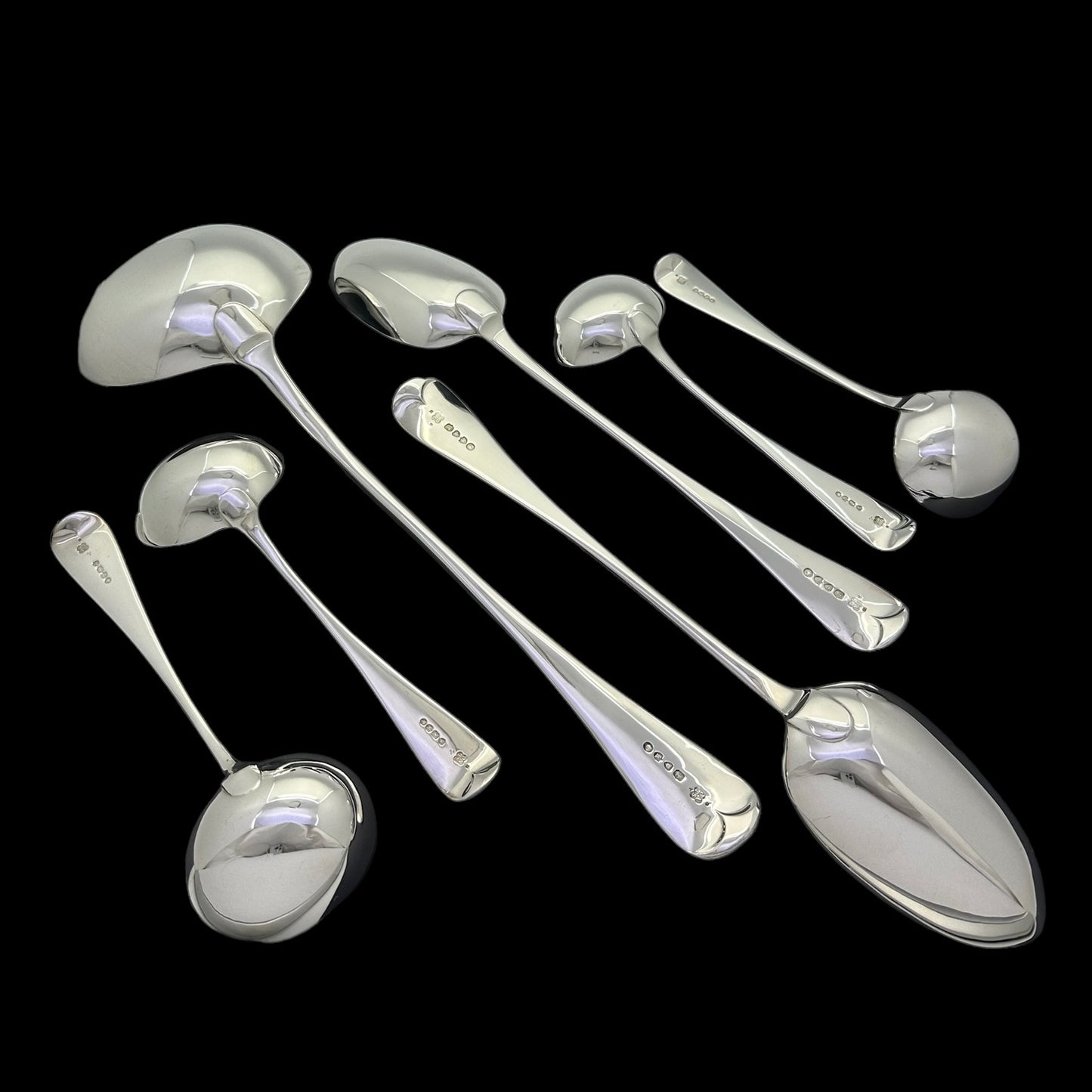 Boxed Set of Hand Forged Old English Pattern for Twelve. Made by Aldwinkle & Slater, London 1885