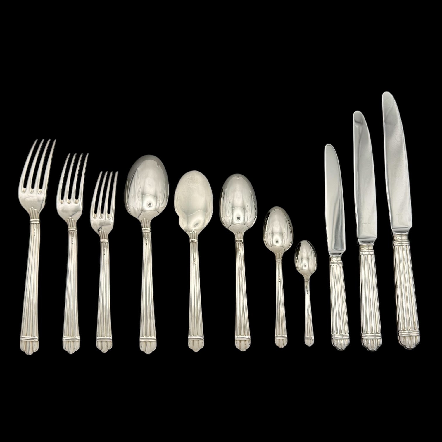 Forty-two piece Christofle Sterling Silver 'Aria' Pattern – John